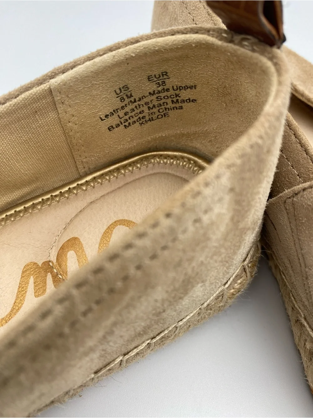 Sam Edelman Tan Suede Espadrille Slip-Ons